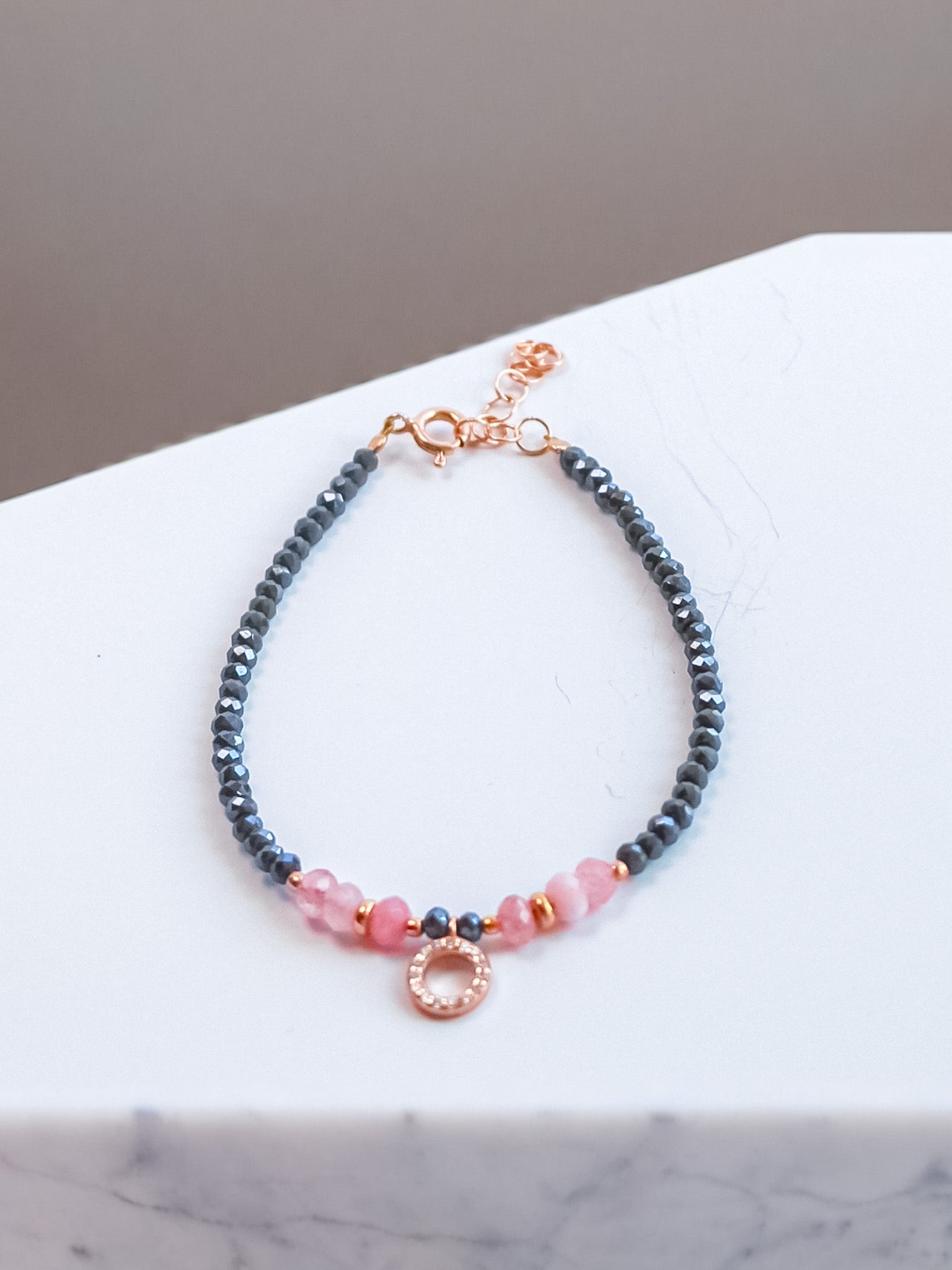 Steinarmband Roségold - Celine - Lovesign - Handmade in Tyrol